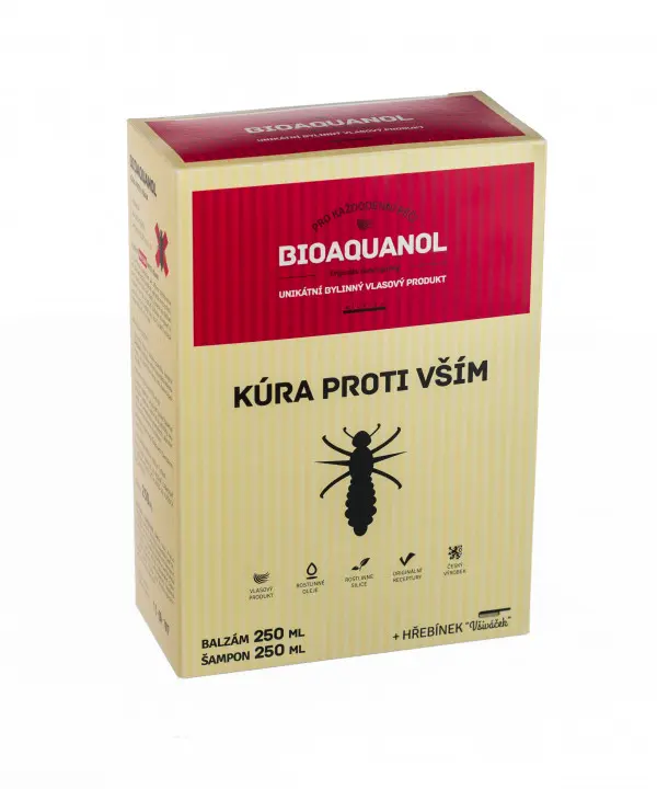 4584_BIOAQUANOL KURA PROTI VSIM - SAMPON 250 ML + BALZAM 250 ML + HREBEN